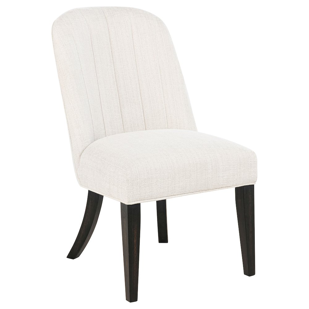 Leandro Upholstered Dining Side Chair Cream (Set of 2). Picture 2