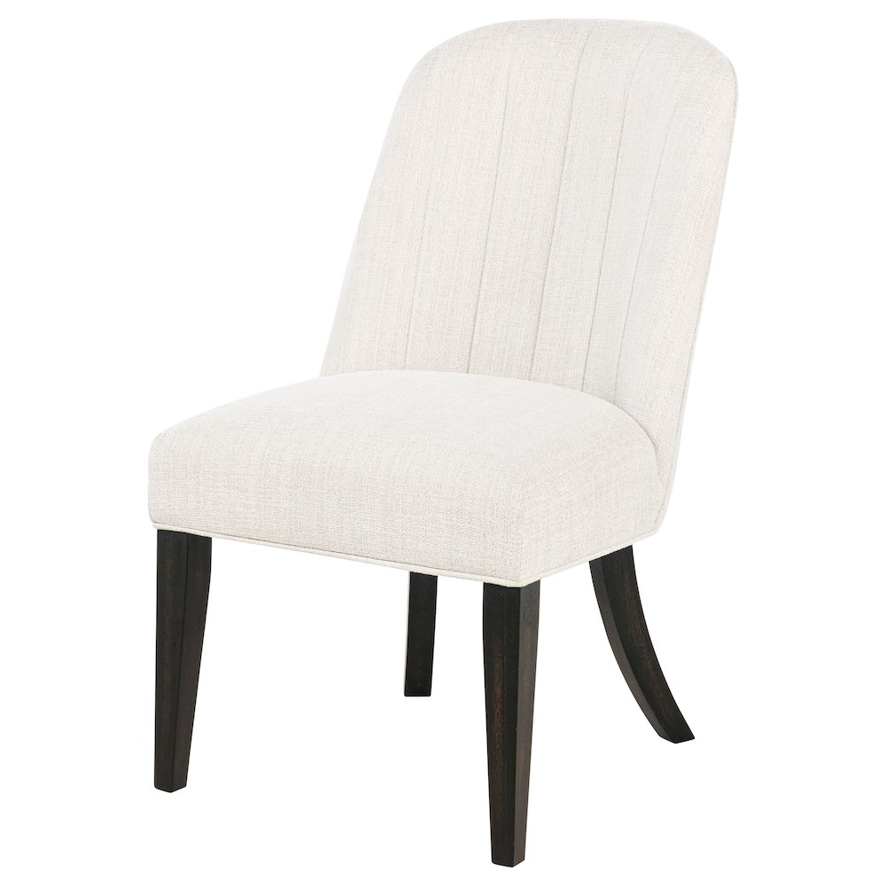 Leandro Upholstered Dining Side Chair Cream (Set of 2). Picture 4