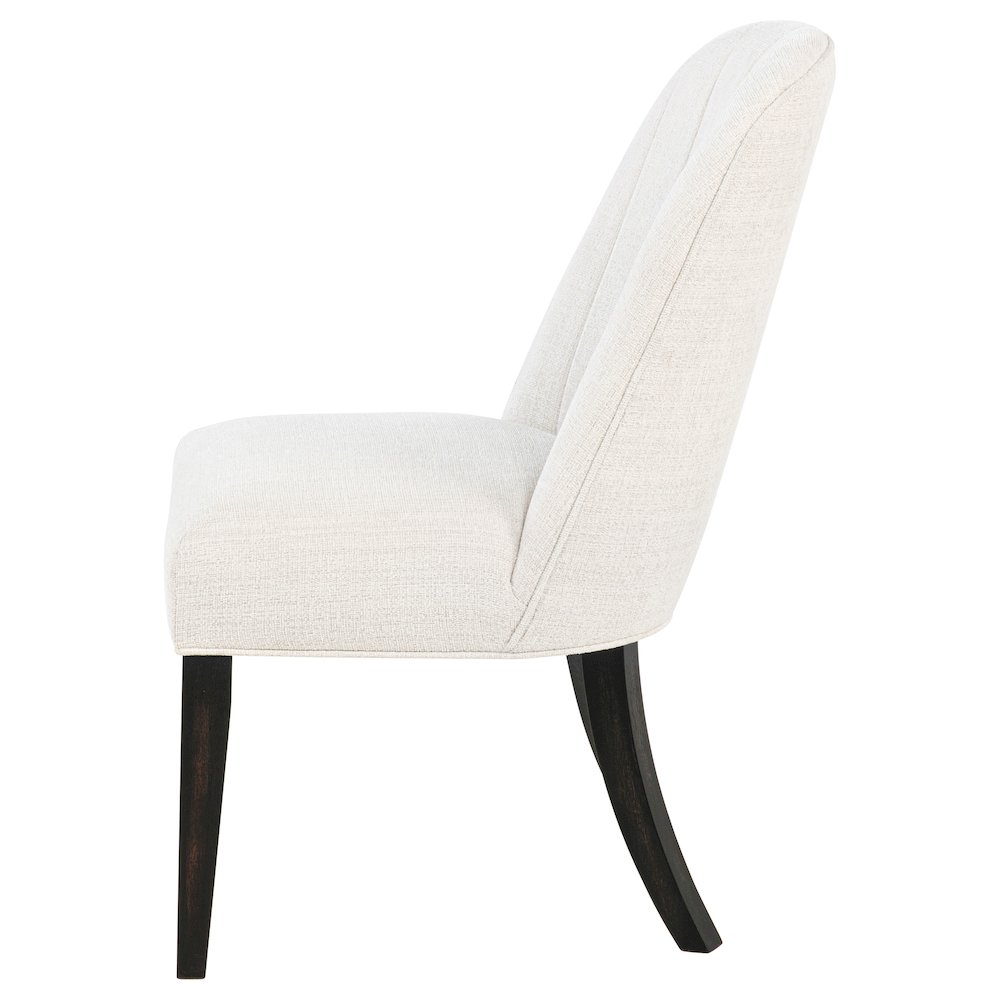 Leandro Upholstered Dining Side Chair Cream (Set of 2). Picture 5