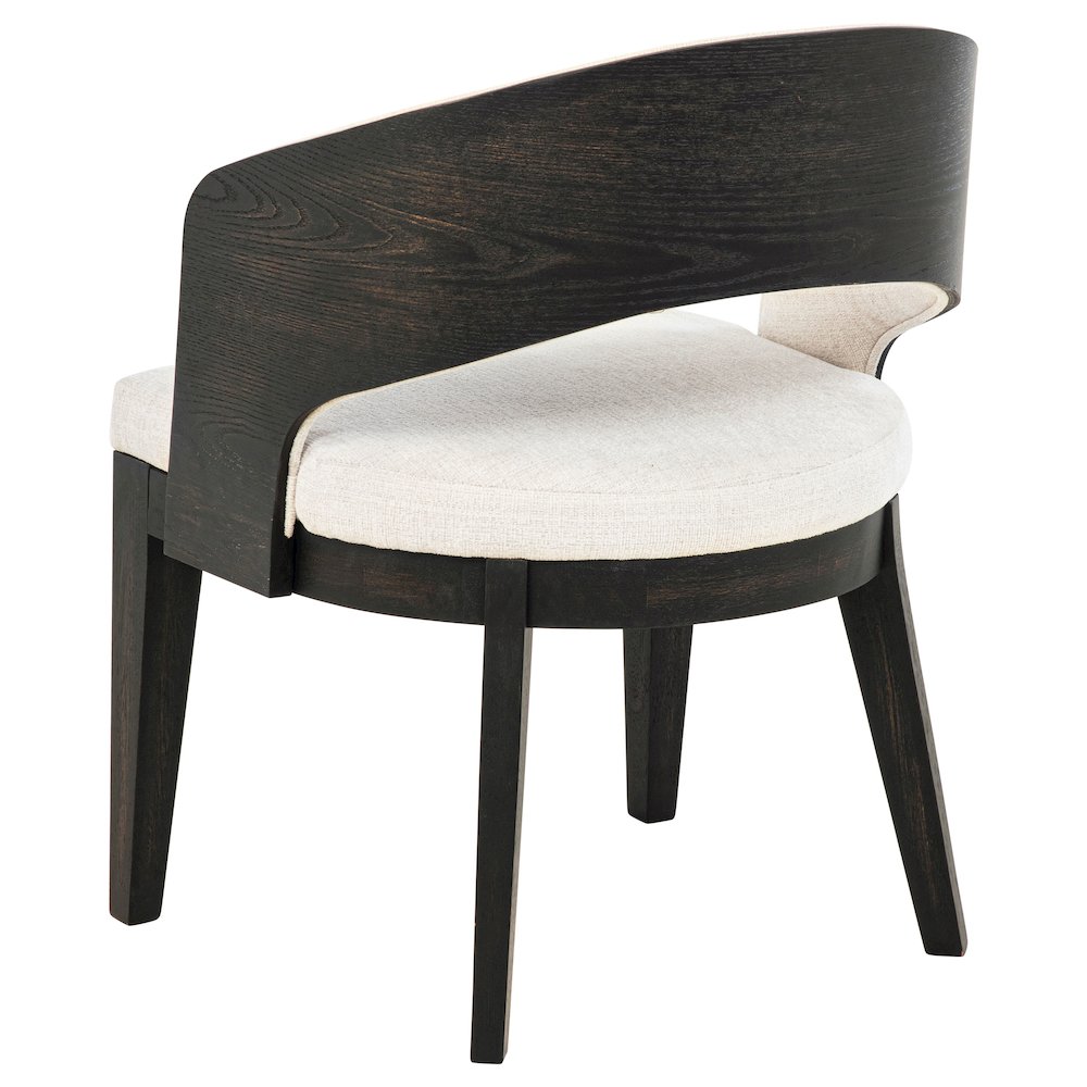 Leandro Upholstered Dining Arm Chair Cream (Set of 2). Picture 6