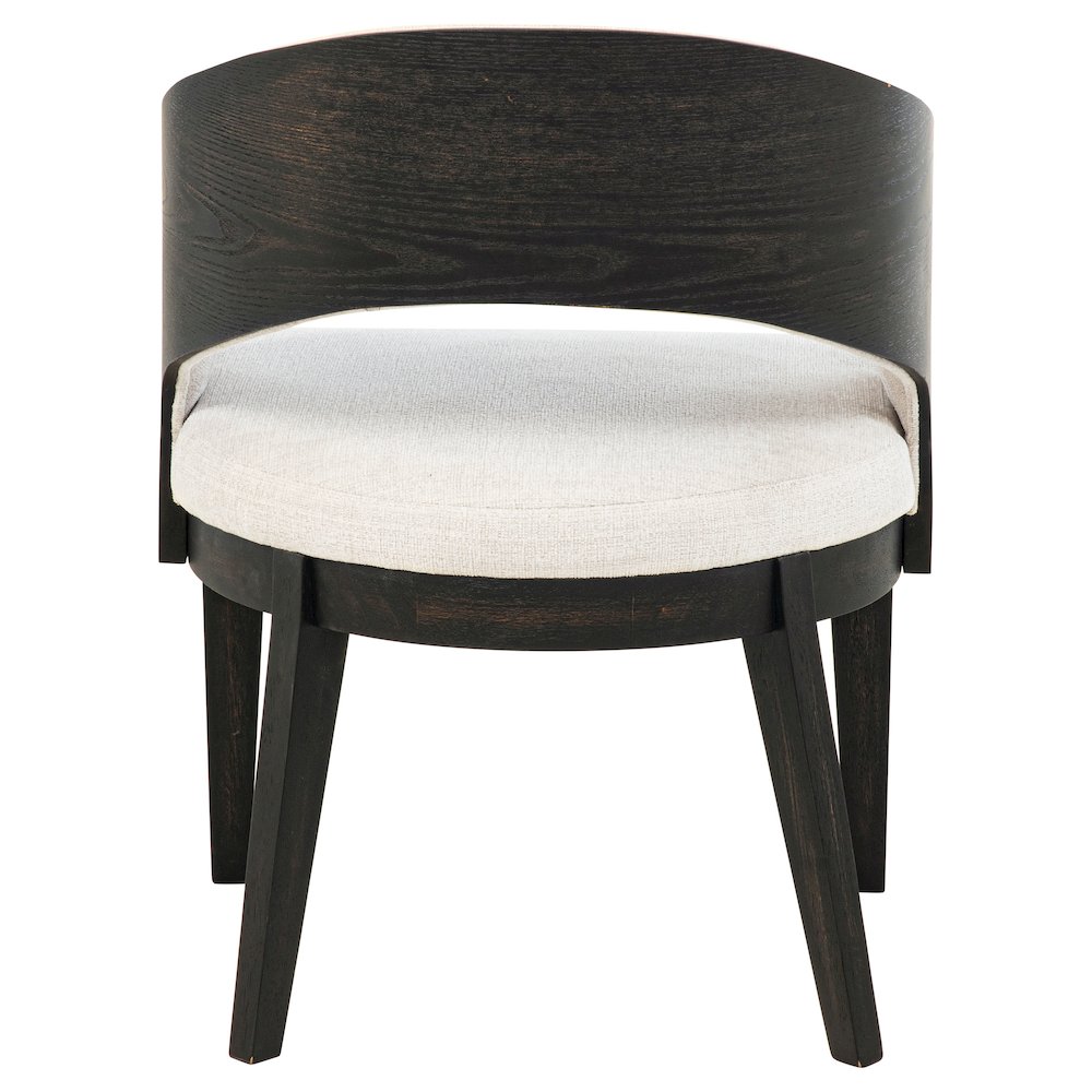 Leandro Upholstered Dining Arm Chair Cream (Set of 2). Picture 7
