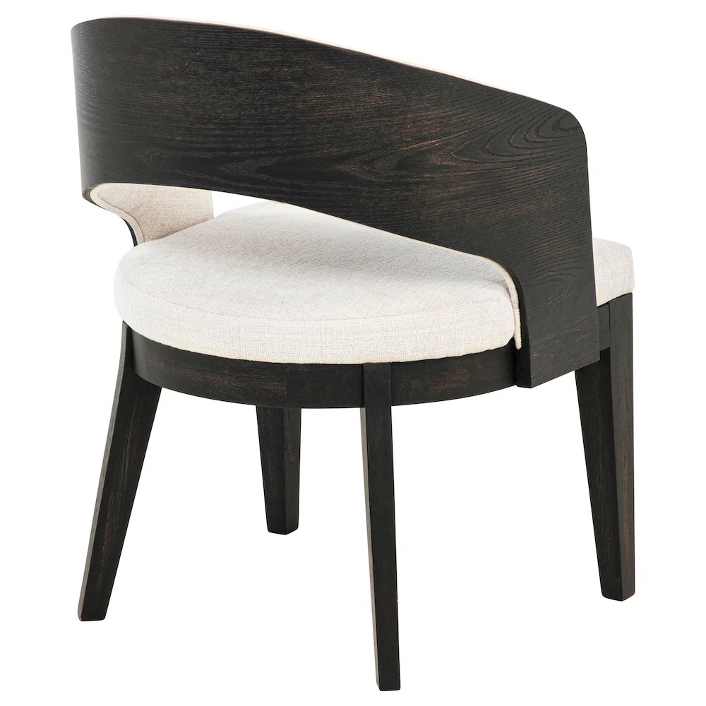 Leandro Upholstered Dining Arm Chair Cream (Set of 2). Picture 8