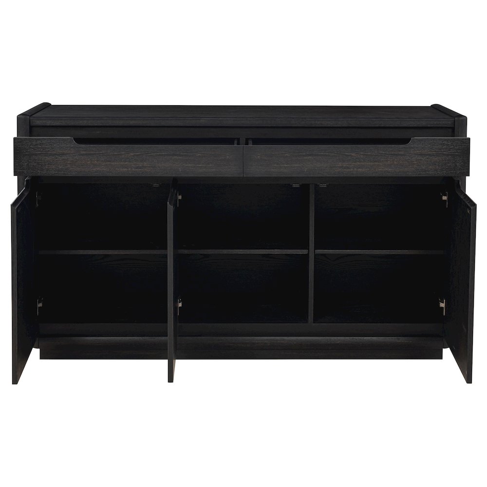 Leandro 2-drawer Dining Sideboard Server Burnished Black. Picture 3