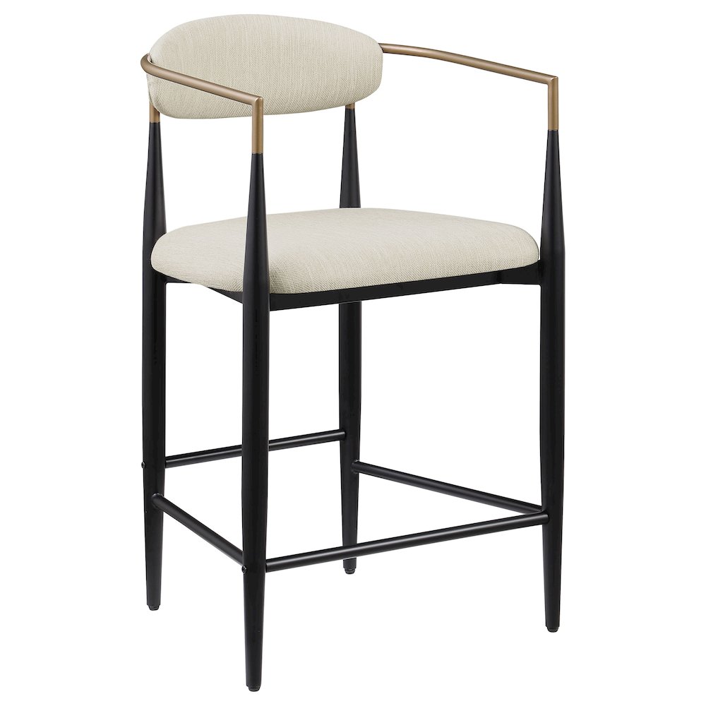 Tina Fabric Upholstered Counter Chair Beige (Set of 2). Picture 3