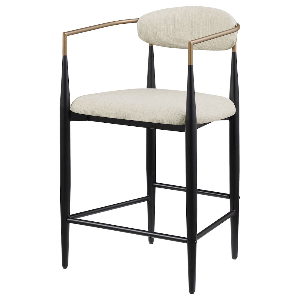 Tina Fabric Upholstered Counter Chair Beige (Set of 2). Picture 5