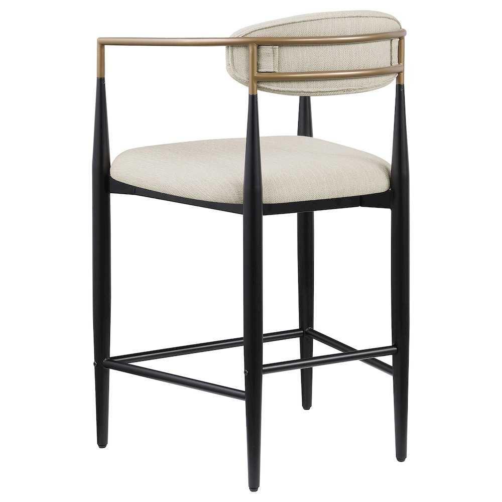 Tina Fabric Upholstered Counter Chair Beige (Set of 2). Picture 7