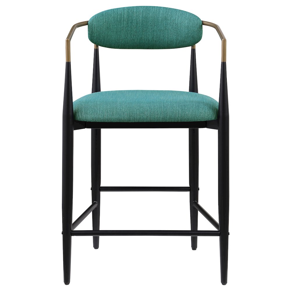 Tina Fabric Upholstered Counter Chair Green (Set of 2). Picture 4