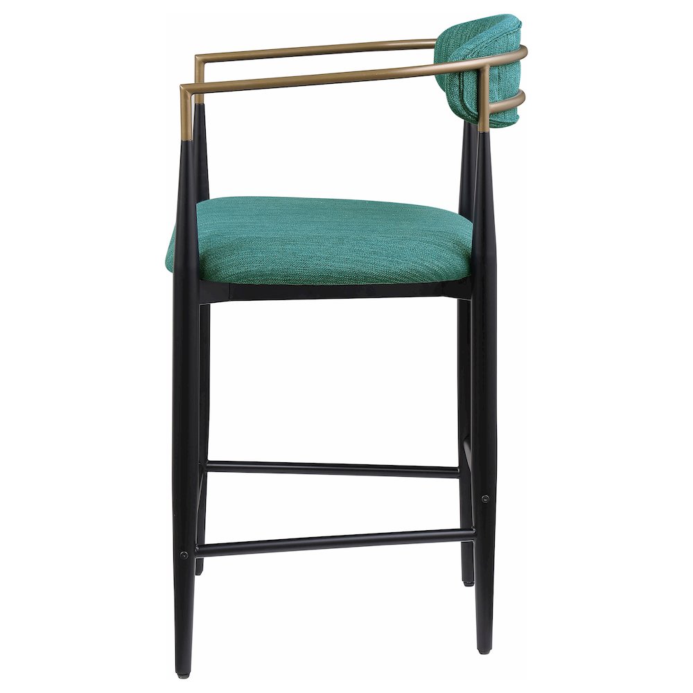Tina Fabric Upholstered Counter Chair Green (Set of 2). Picture 6