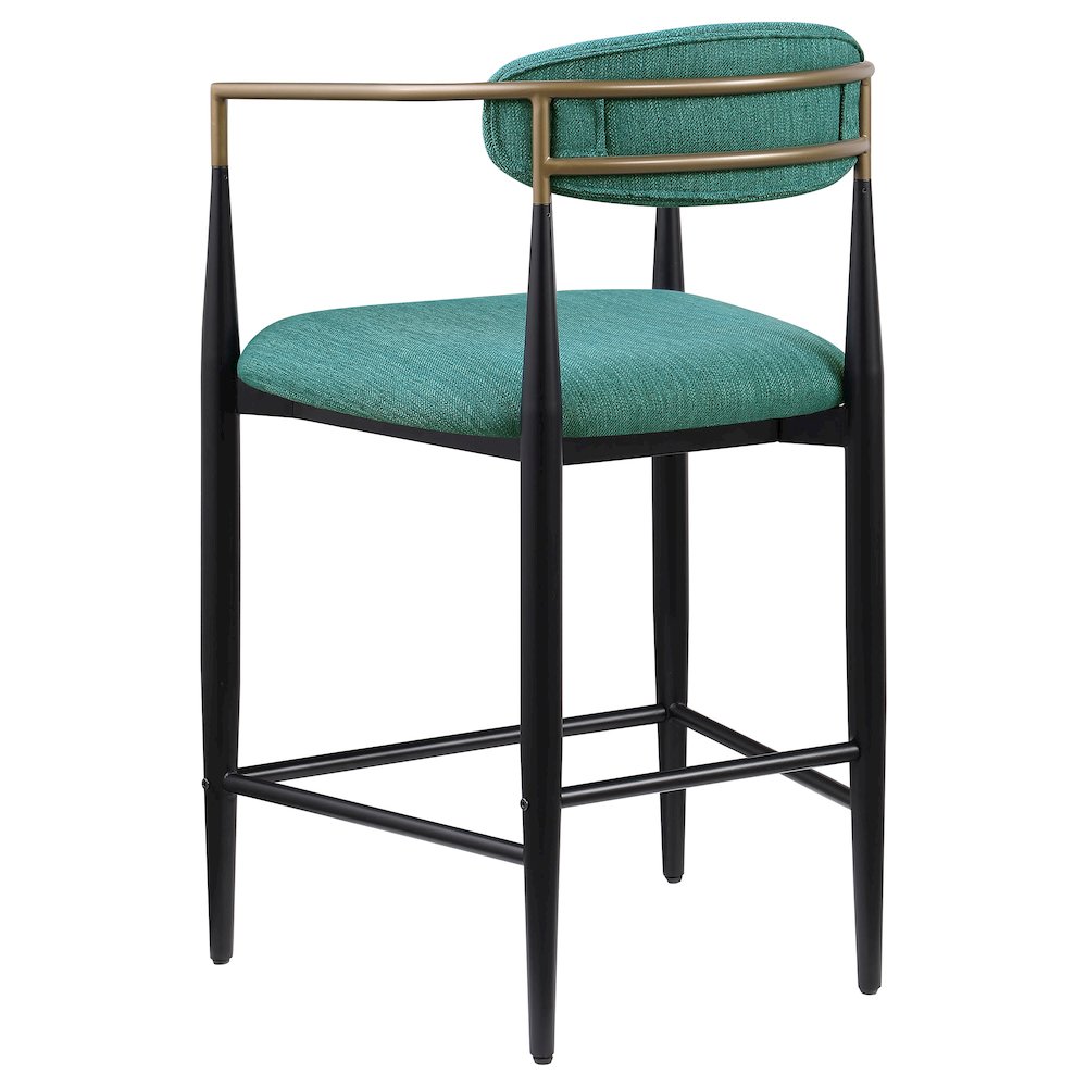 Tina Fabric Upholstered Counter Chair Green (Set of 2). Picture 7