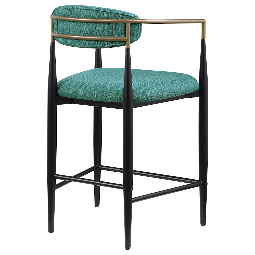 Tina Fabric Upholstered Counter Chair Green (Set of 2). Picture 8