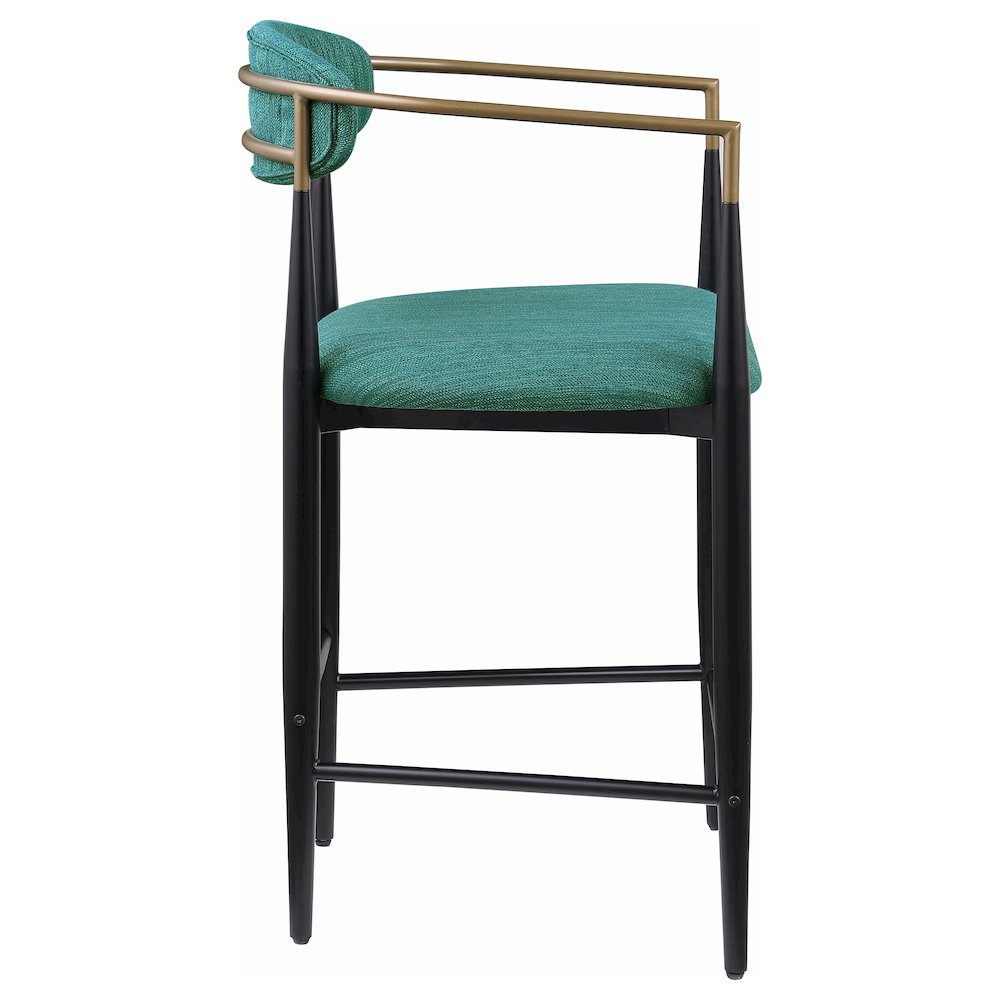 Tina Fabric Upholstered Counter Chair Green (Set of 2). Picture 9