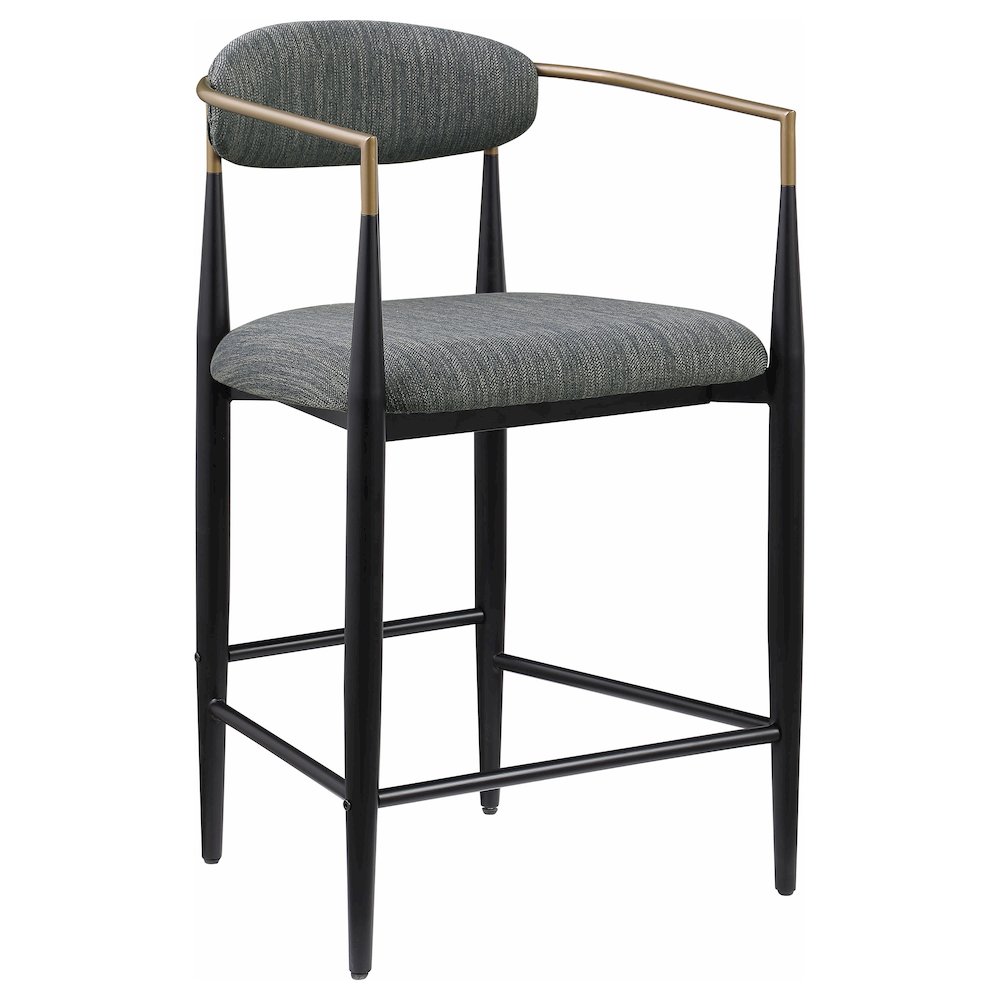 Tina Fabric Upholstered Counter Chair Dark Grey (Set of 2). Picture 3