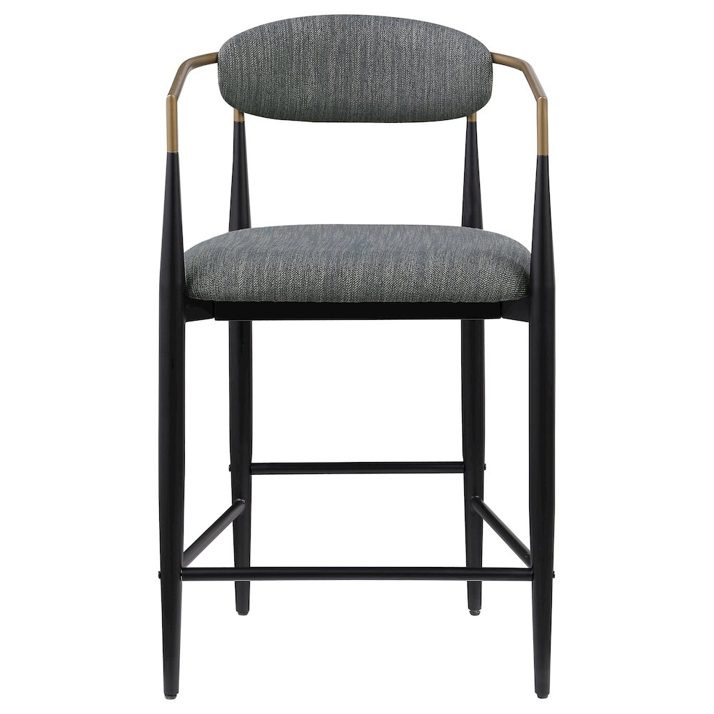 Tina Fabric Upholstered Counter Chair Dark Grey (Set of 2). Picture 4