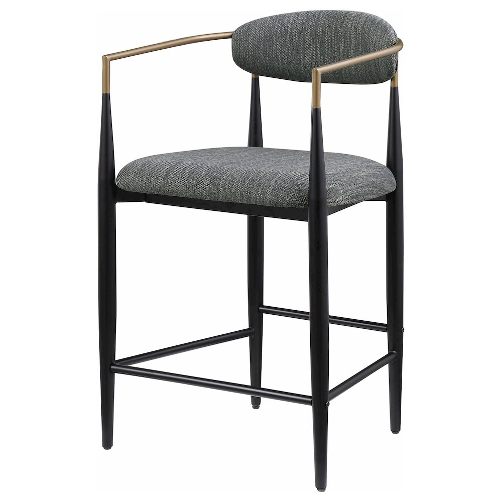 Tina Fabric Upholstered Counter Chair Dark Grey (Set of 2). Picture 5