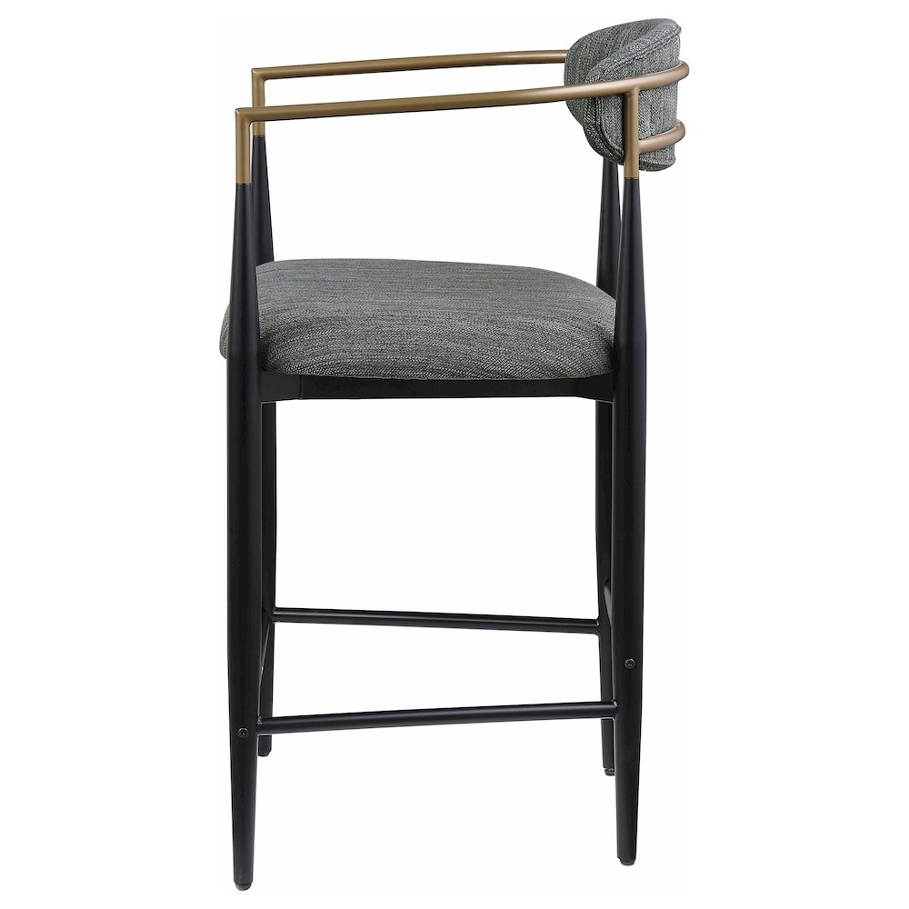 Tina Fabric Upholstered Counter Chair Dark Grey (Set of 2). Picture 6