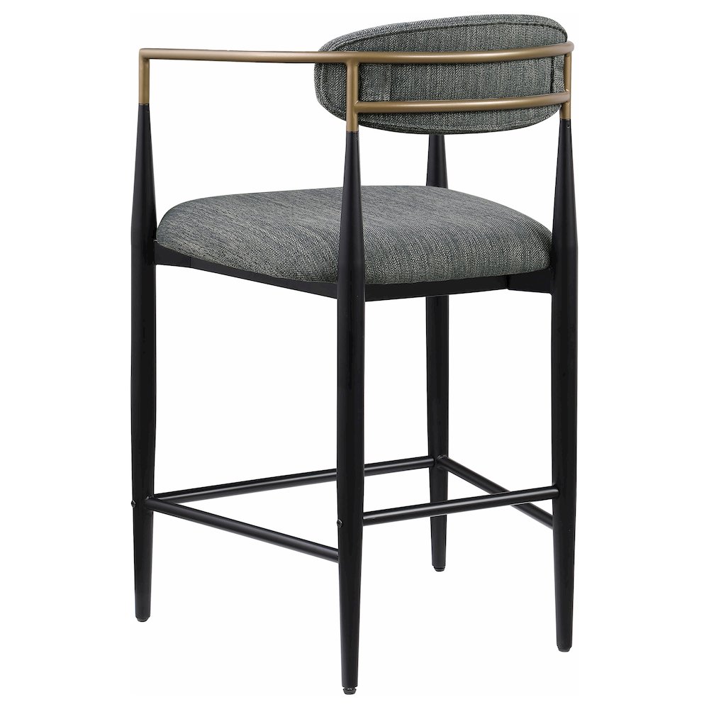 Tina Fabric Upholstered Counter Chair Dark Grey (Set of 2). Picture 7