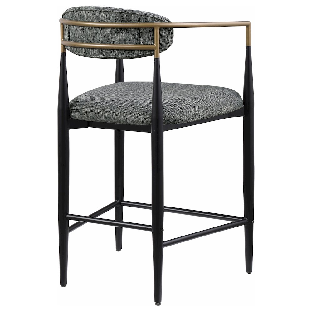 Tina Fabric Upholstered Counter Chair Dark Grey (Set of 2). Picture 8