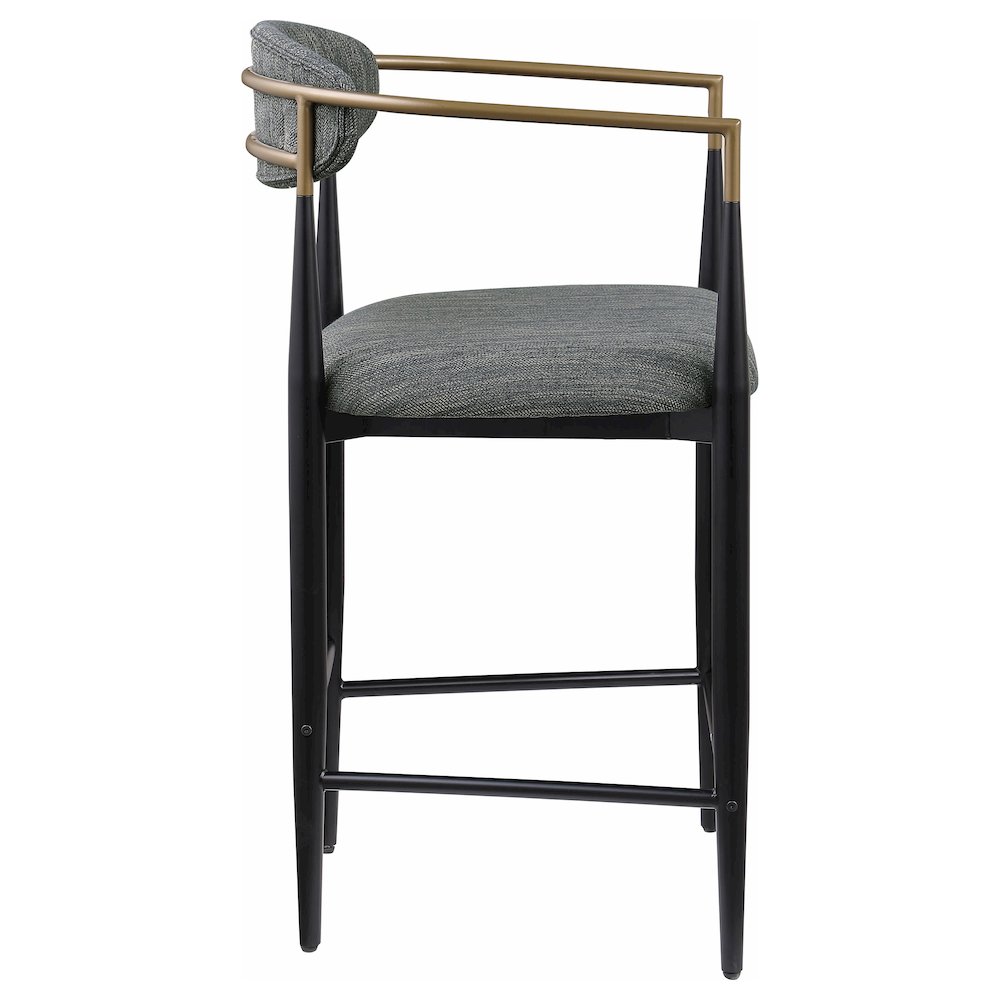 Tina Fabric Upholstered Counter Chair Dark Grey (Set of 2). Picture 9