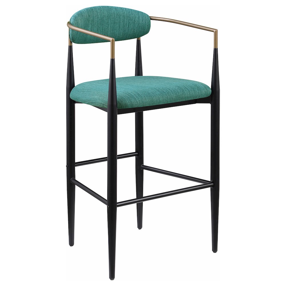 Tina Fabric Upholstered Bar Chair Green (Set of 2). Picture 3