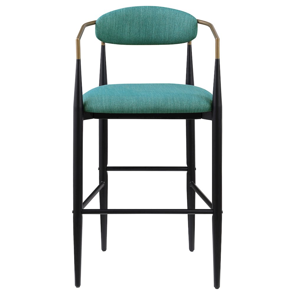 Tina Fabric Upholstered Bar Chair Green (Set of 2). Picture 4