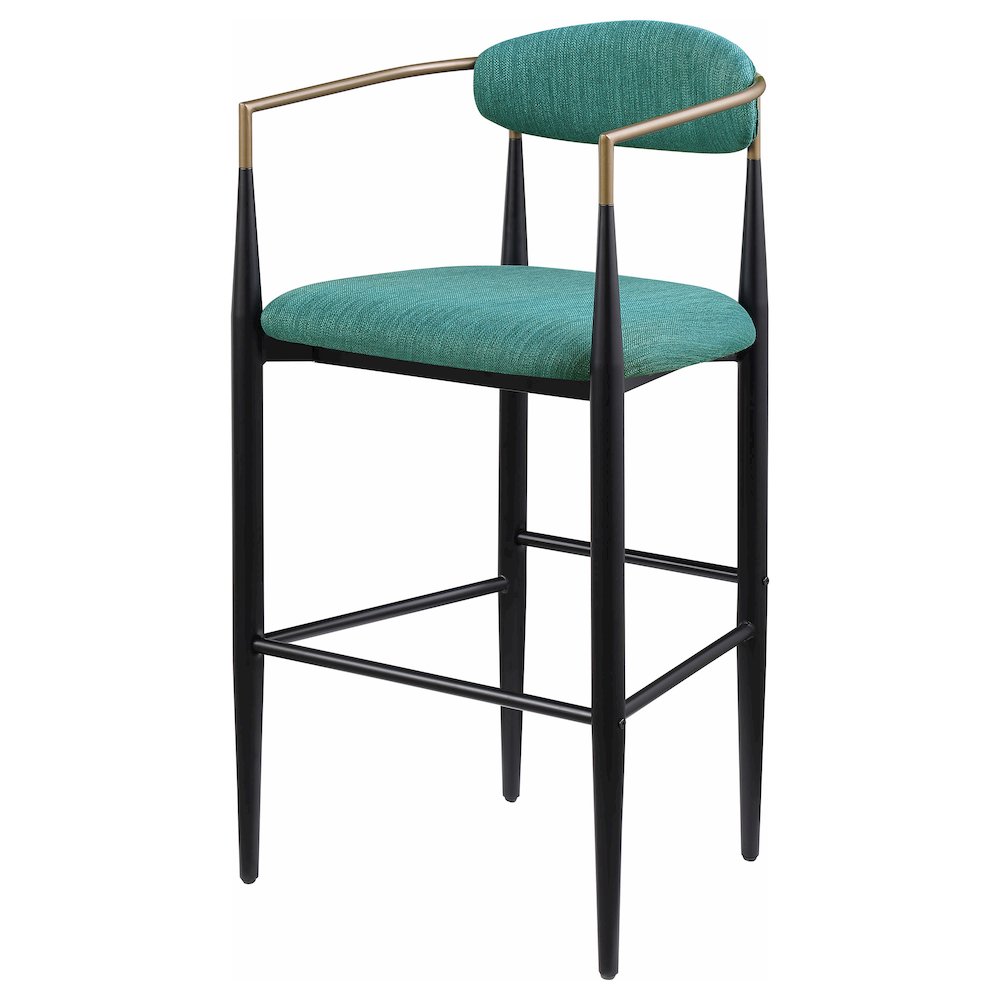 Tina Fabric Upholstered Bar Chair Green (Set of 2). Picture 5