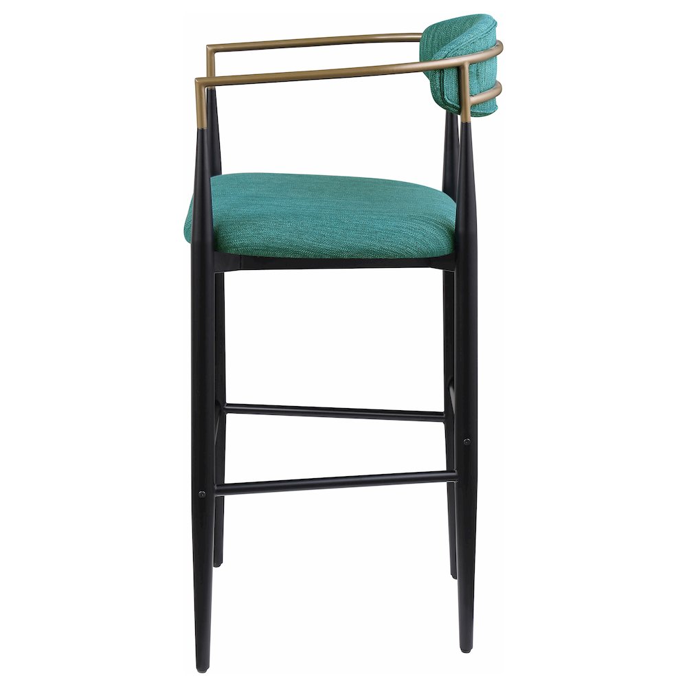 Tina Fabric Upholstered Bar Chair Green (Set of 2). Picture 6