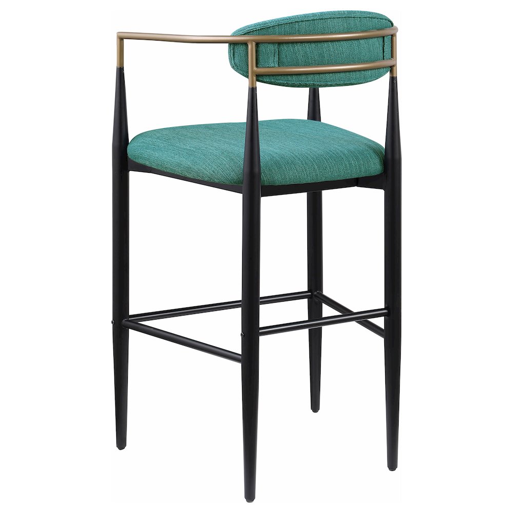 Tina Fabric Upholstered Bar Chair Green (Set of 2). Picture 7