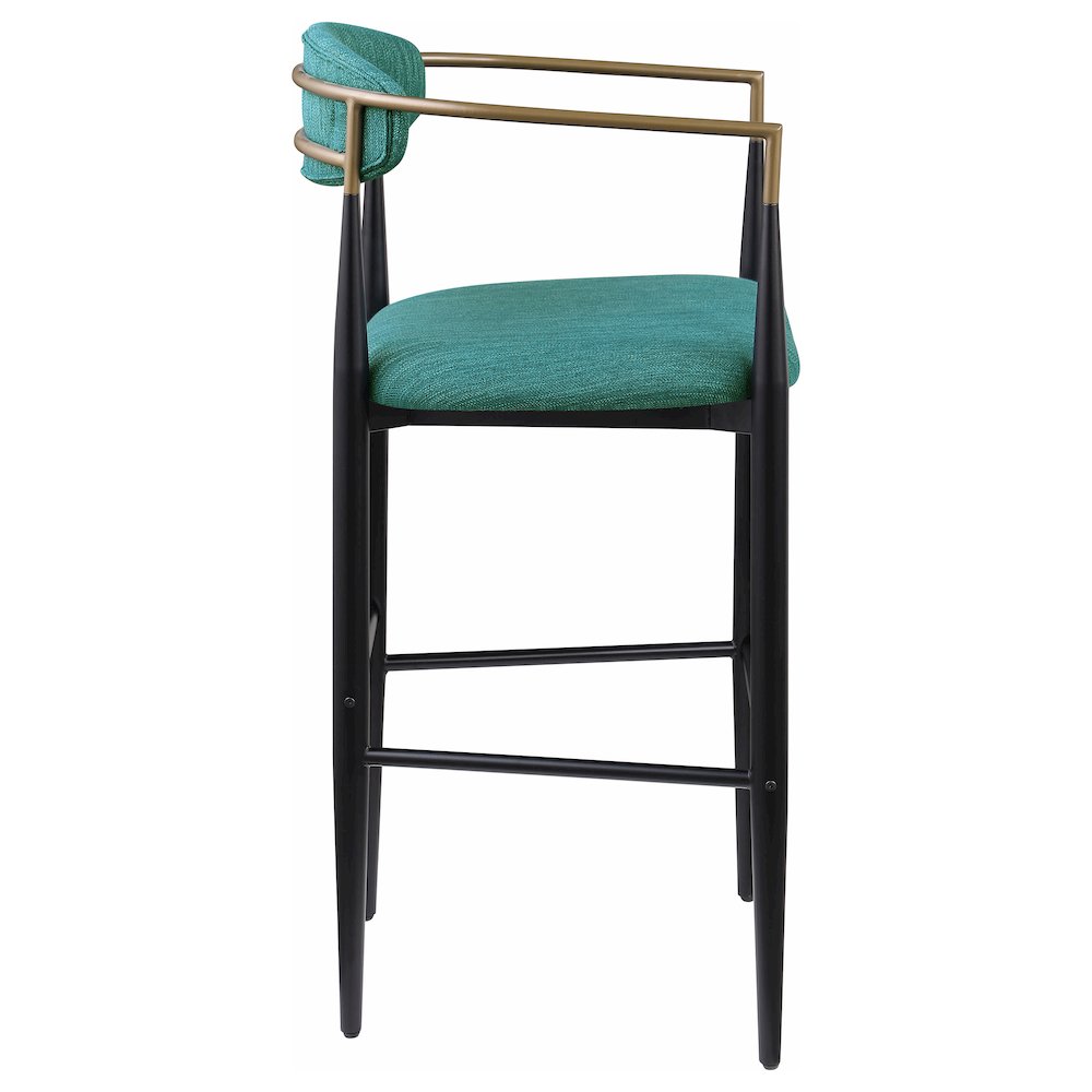 Tina Fabric Upholstered Bar Chair Green (Set of 2). Picture 9