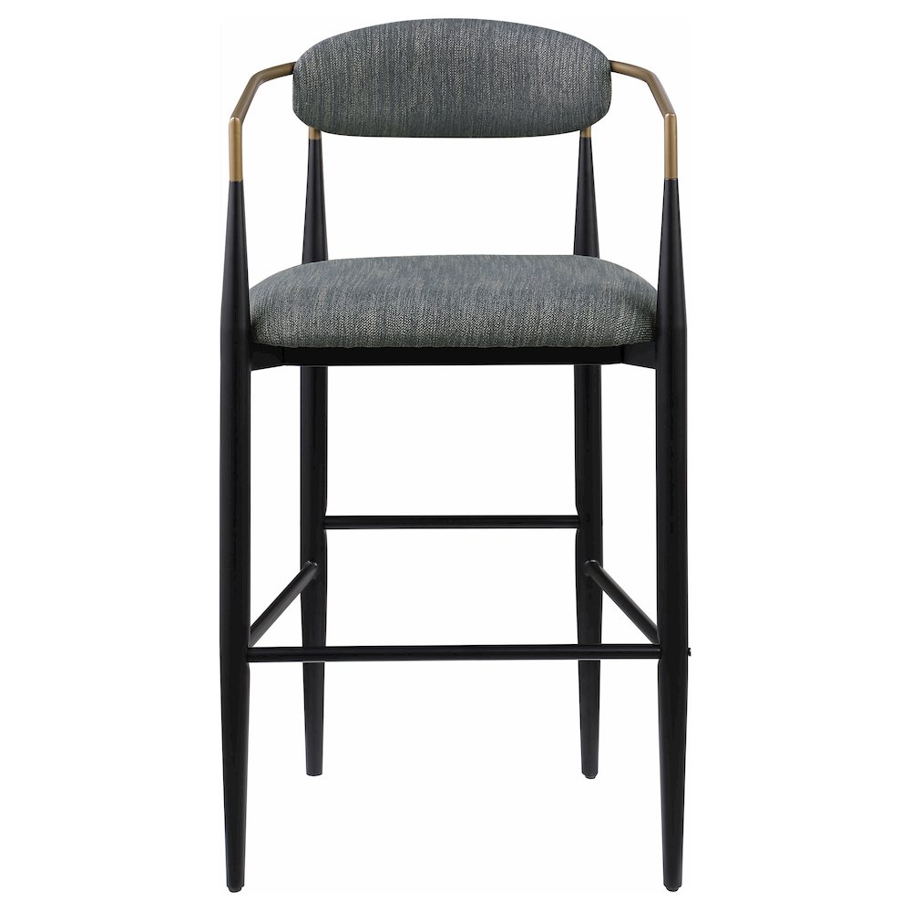 Tina Fabric Upholstered Bar Chair Dark Grey (Set of 2). Picture 4