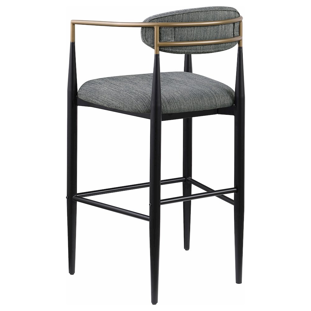 Tina Fabric Upholstered Bar Chair Dark Grey (Set of 2). Picture 7