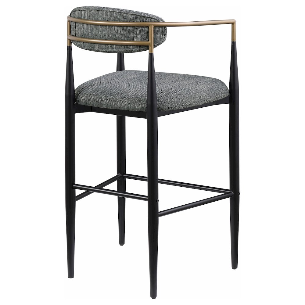Tina Fabric Upholstered Bar Chair Dark Grey (Set of 2). Picture 8