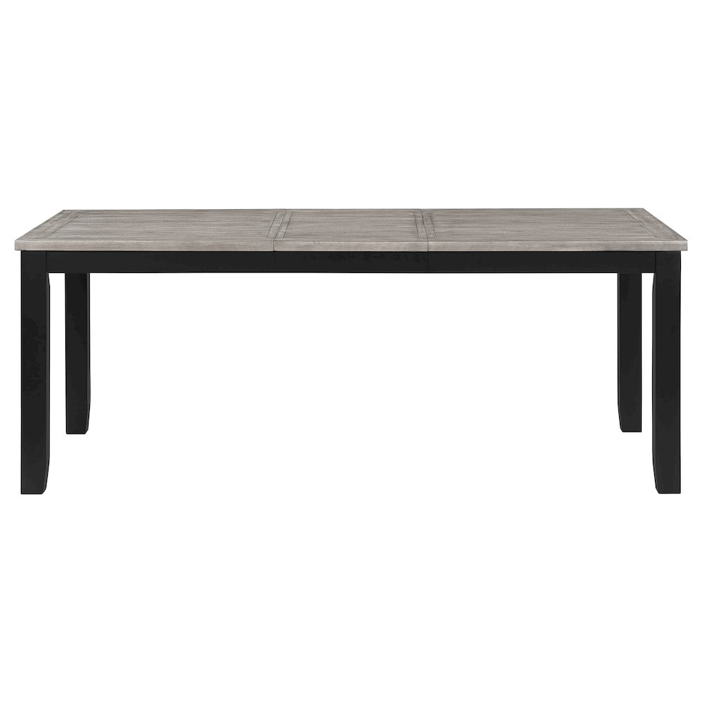 Elodie Rectangular 78-inch Extension Leaf Dining Table Black. Picture 3