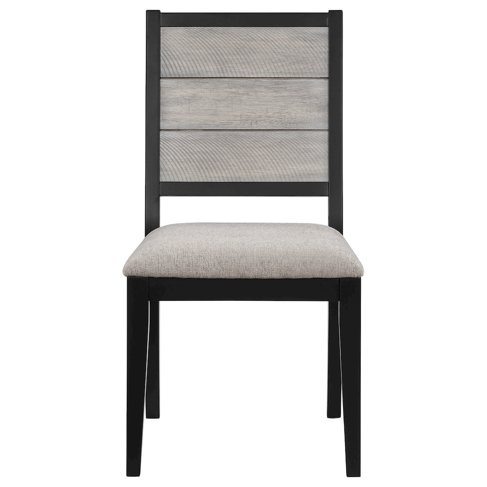 Elodie Wood Dining Side Chair Grey and Black (Set of 2). Picture 4