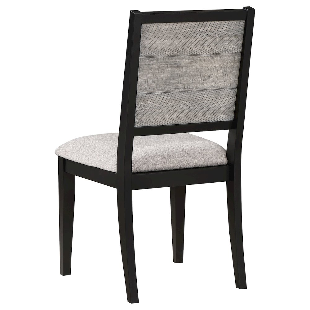 Elodie Wood Dining Side Chair Grey and Black (Set of 2). Picture 7