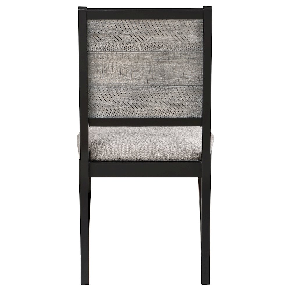 Elodie Wood Dining Side Chair Grey and Black (Set of 2). Picture 8