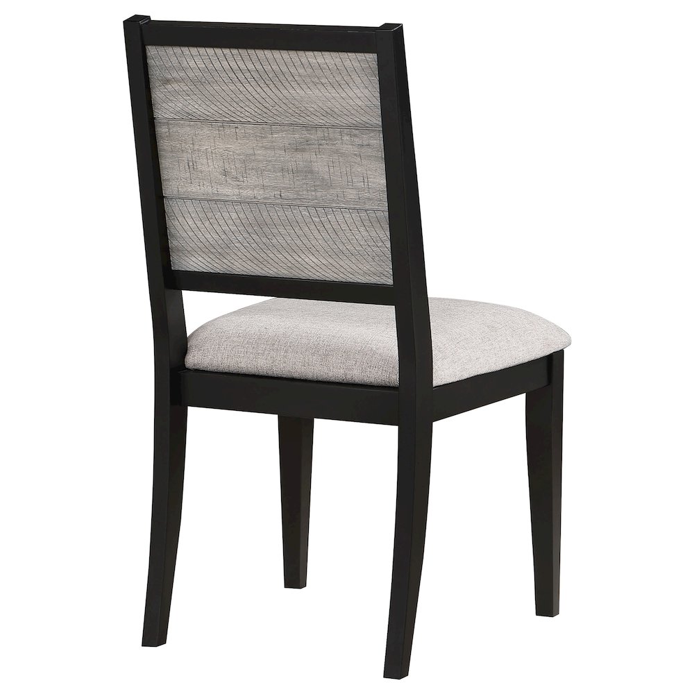 Elodie Wood Dining Side Chair Grey and Black (Set of 2). Picture 9