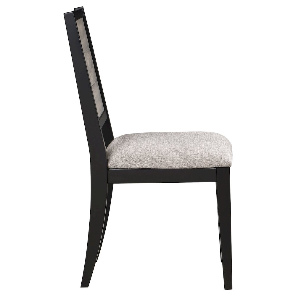 Elodie Wood Dining Side Chair Grey and Black (Set of 2). Picture 10