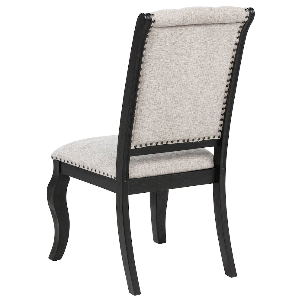 Phelps Upholstered Dining Side Chair Tobacco and Distressed Noir. Picture 7