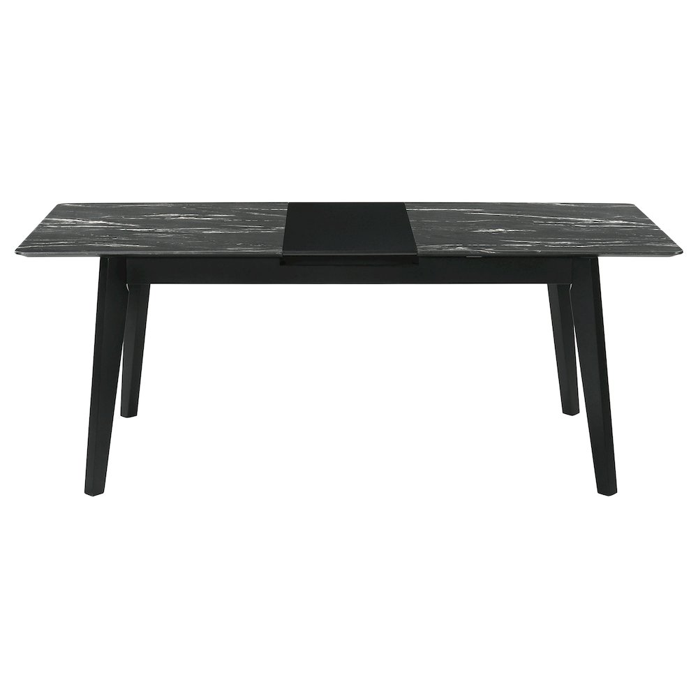 Crestmont 78-inch Extension Dining Table Black Faux Marble. Picture 3
