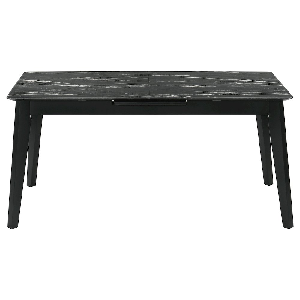 Crestmont 78-inch Extension Dining Table Black Faux Marble. Picture 5