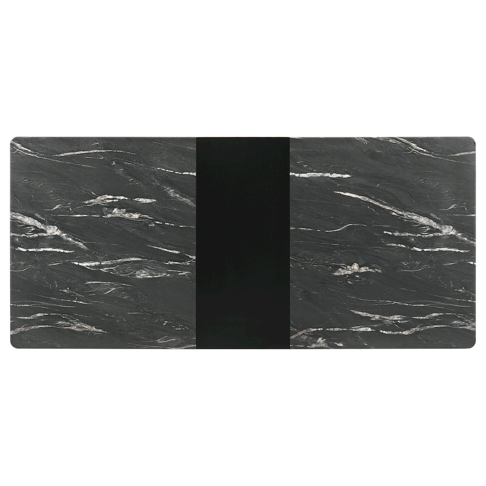 Crestmont 78-inch Extension Dining Table Black Faux Marble. Picture 9