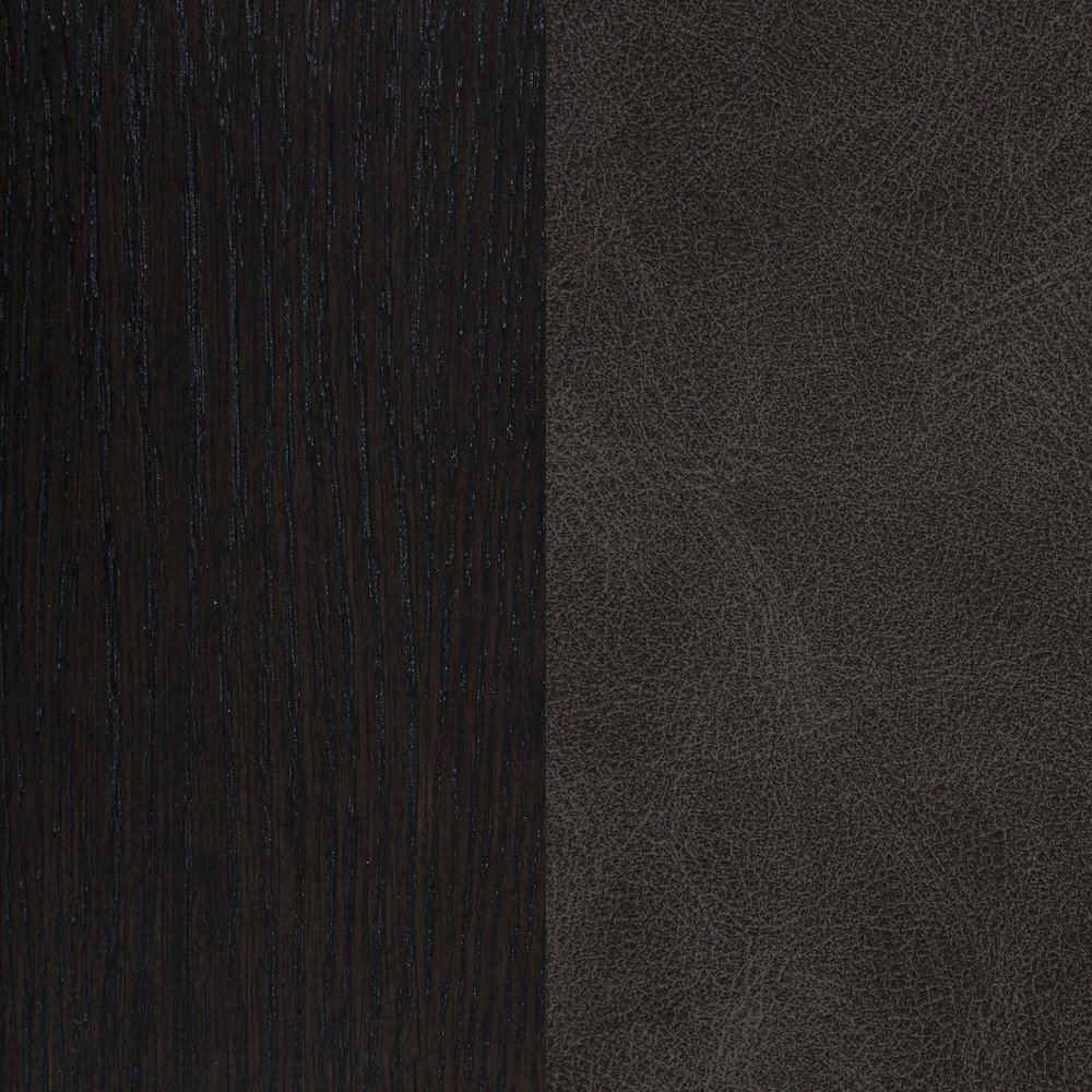 Averill Faux Leather Upholstered Dining Side Chair Dark Grey (Set of 2). Picture 14