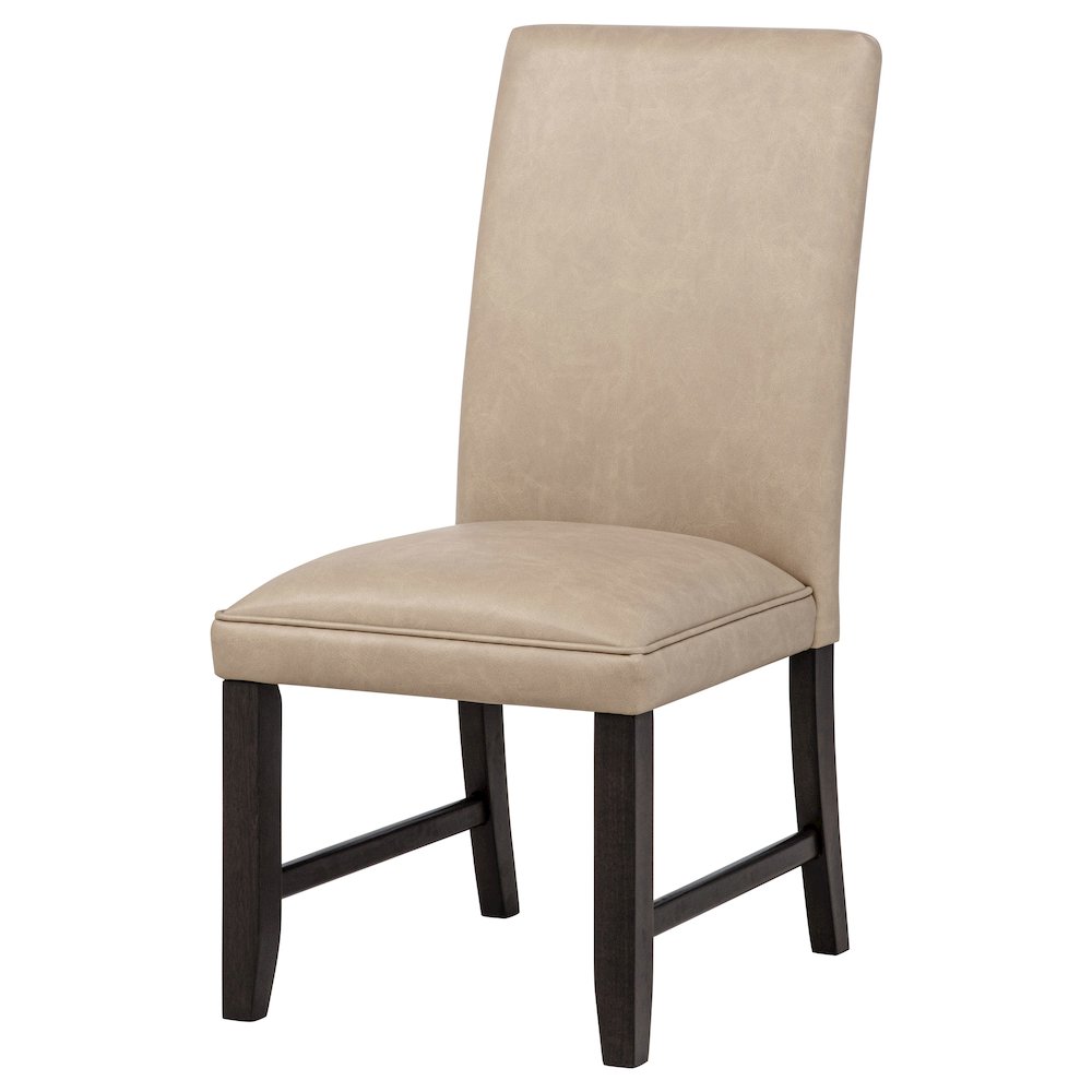 Averill Faux Leather Upholstered Dining Side Chair Tan (Set of 2). Picture 5