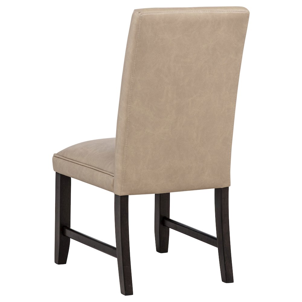 Averill Faux Leather Upholstered Dining Side Chair Tan (Set of 2). Picture 7