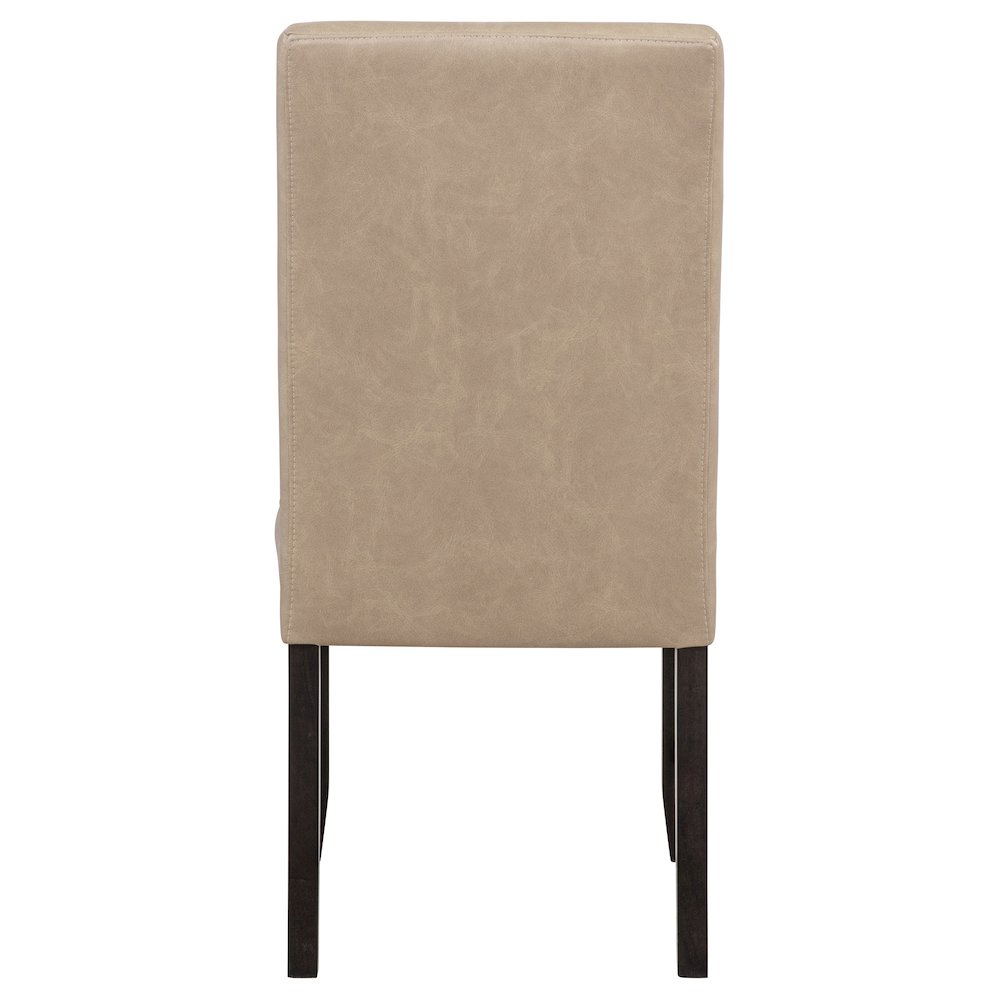 Averill Faux Leather Upholstered Dining Side Chair Tan (Set of 2). Picture 8