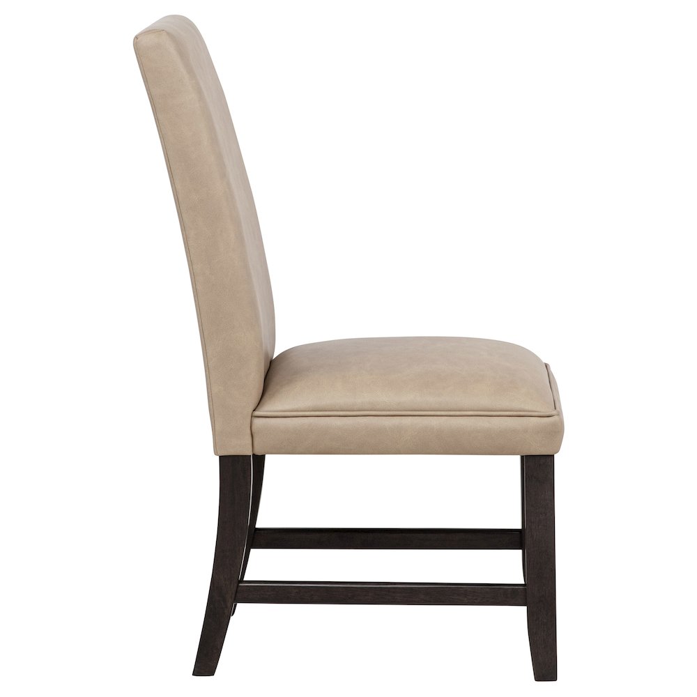 Averill Faux Leather Upholstered Dining Side Chair Tan (Set of 2). Picture 10