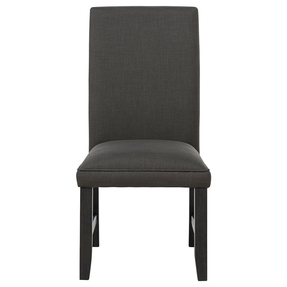 Berning Fabric Upholstered Parson Side Chair Charcoal Grey (Set of 2). Picture 2