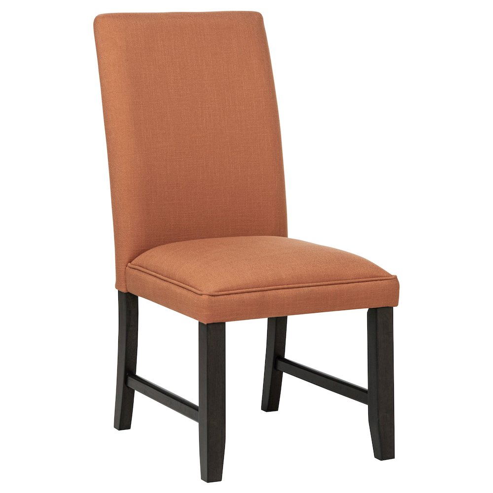 Berning Fabric Upholstered Parson Side Chair Salmon Orange (Set of 2). Picture 1