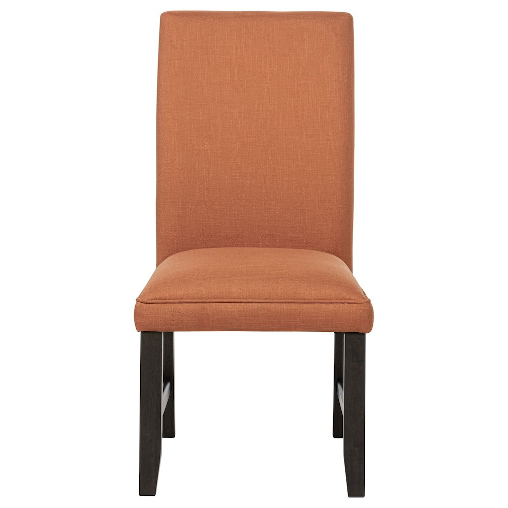 Berning Fabric Upholstered Parson Side Chair Salmon Orange (Set of 2). Picture 2