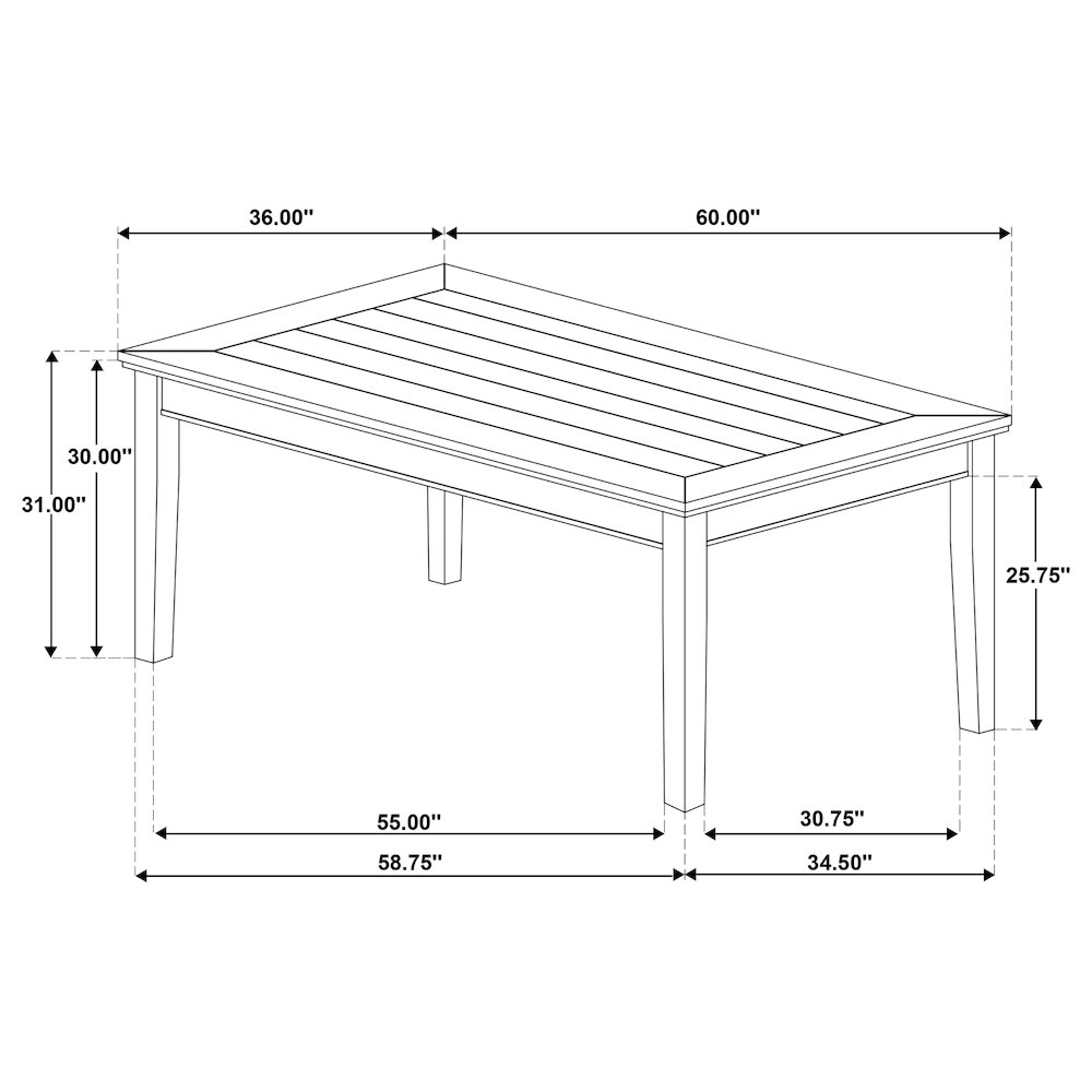 Atwood Rectangular Wood Dining Table Warm Brown. Picture 9
